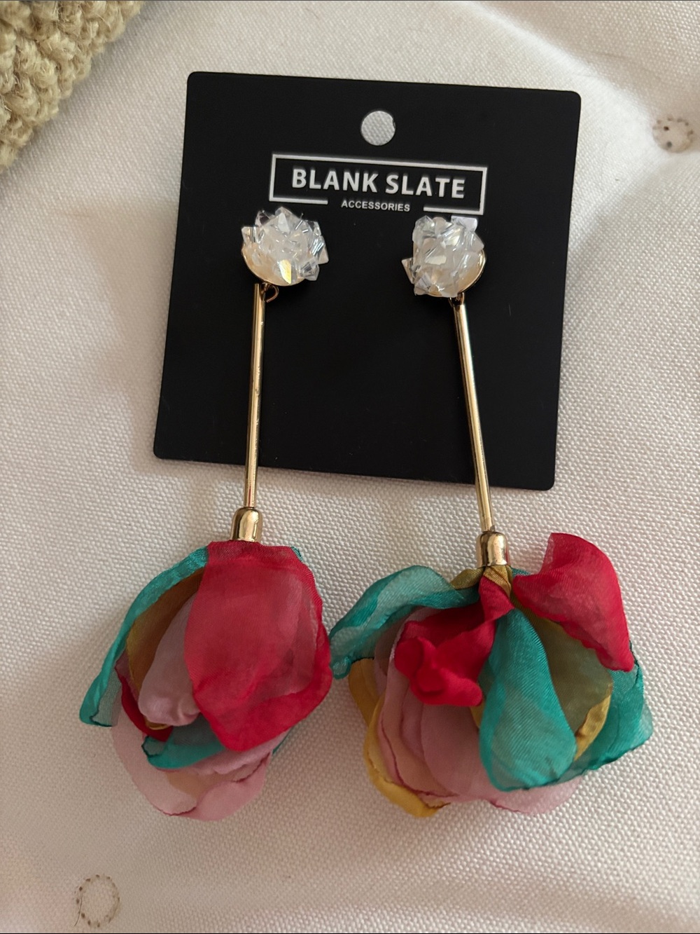 NWT Mod Boutique | The Trenton Multicolor Flower Drop Earrings